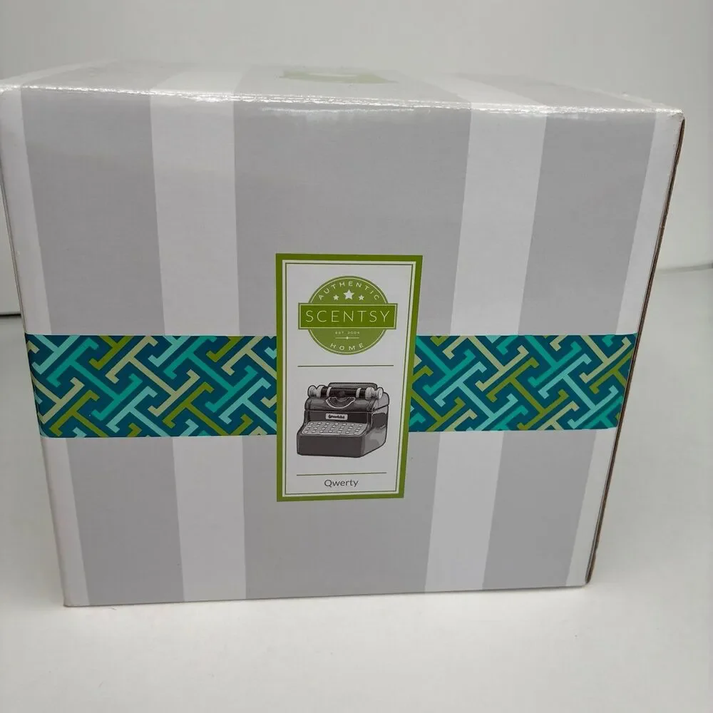Scentsy QWERTY Typewriter Gray Electric Wax Warmer NEW IN BOX